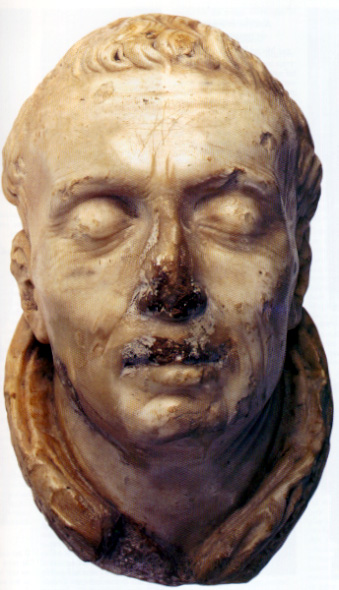 Tête du gisant de RA, CCO, abbaye de Fontevraud