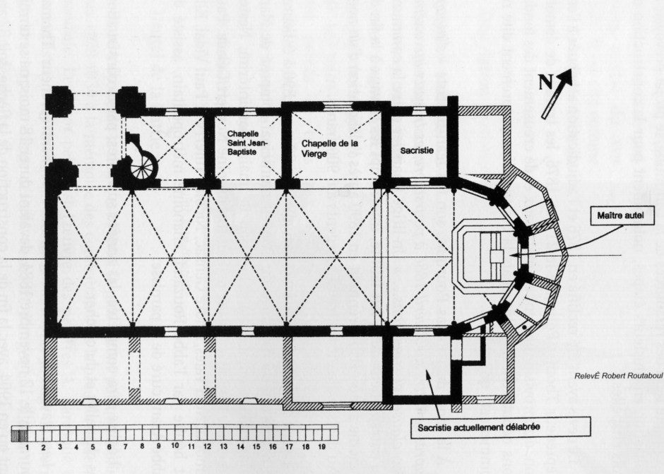 plan église Lagrâce-Dieu